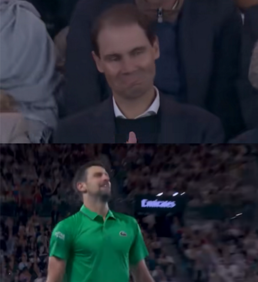 The King Nole l-a întrebat pe Nadal, aflat în tribune la finala Australian Open, dacă vrea să joace și el