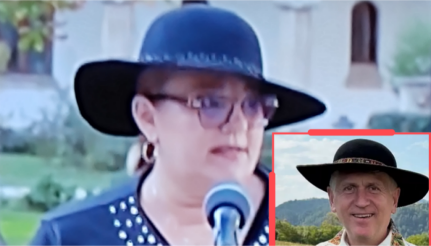 Diana Șoșoacă s-a dus în negru la Cotroceni, astăzi împlinindu-se doi ani de când CCR i-a blocat candidatura la prezidențiale. Pălăria pare împrumutată de la Pomohaci